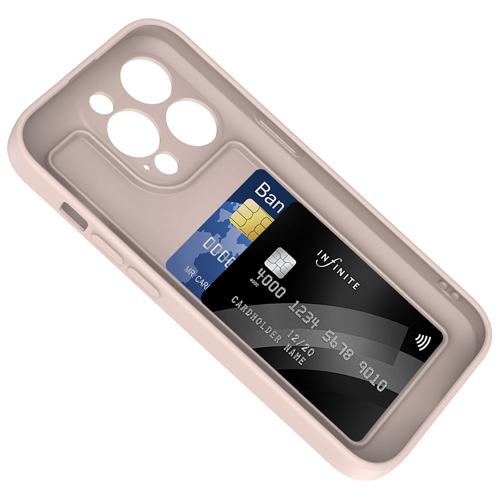 Apple iPhone 14 Pro Max Kılıf Kamera Korumalı Kartlık Hazneli Zore Vitra Kapak Mürdüm