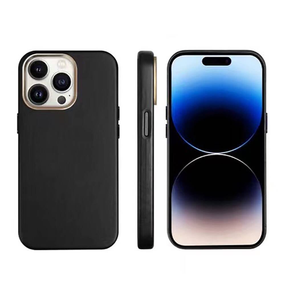 Apple iPhone 14 Pro Max Kılıf M-safe Şarj Özellikli PU Deri Zore Adora Kapak Koyu Gri