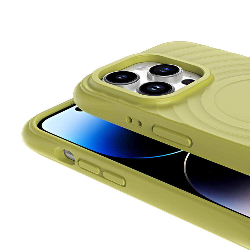 Apple iPhone 14 Pro Max M-safe Şarj Özellikli Airbagli Mat Görünümlü Zore Hepi Kapak Mavi Açık