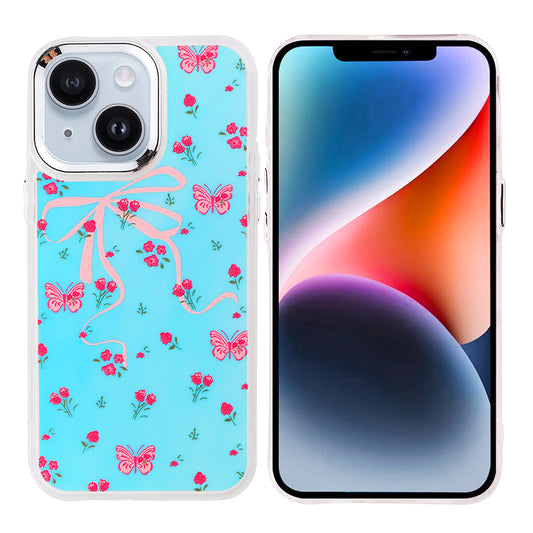 Apple iPhone 15 Kılıf Airbag Tasarımlı Zore Hadra Kapak Kelebek