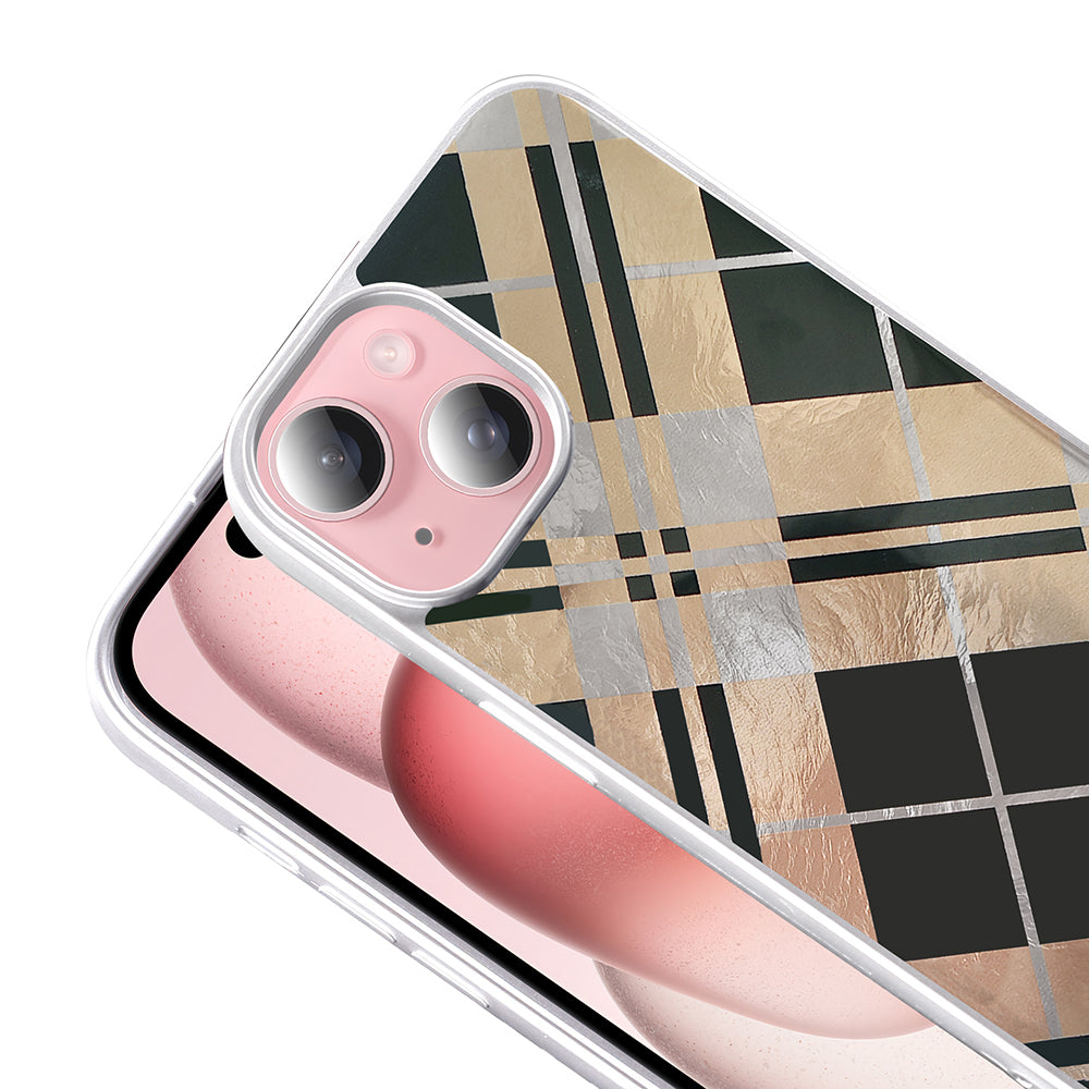 Apple iPhone 15 Kılıf Desenli Zore Mep Kapak Gri Leopar