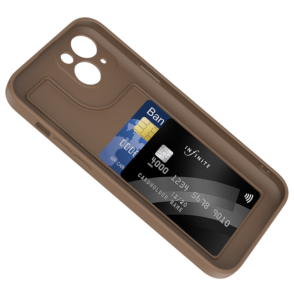 Apple iPhone 15 Kılıf Kamera Korumalı Kartlık Hazneli Zore Vitra Kapak Pembe