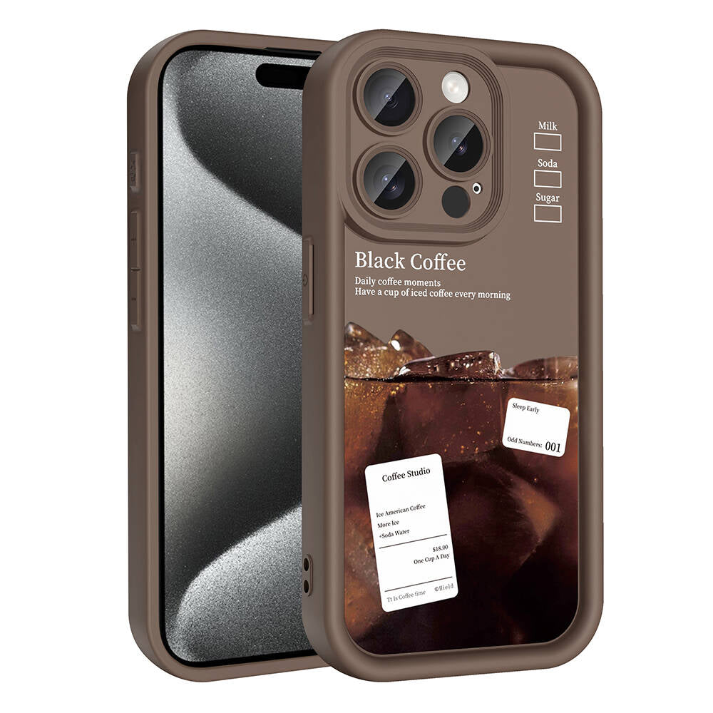 Apple iPhone 15 Pro Kılıf Kamera Korumalı Baskılı Arka Yüzey Zore Klas Kapak Siyah