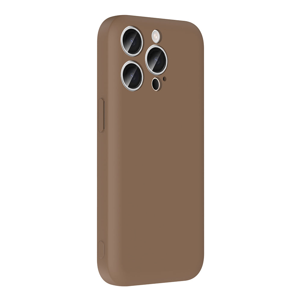 Apple iPhone 15 Pro Kılıf Kamera Korumalı Kartlık Hazneli Zore Vitra Kapak Mürdüm