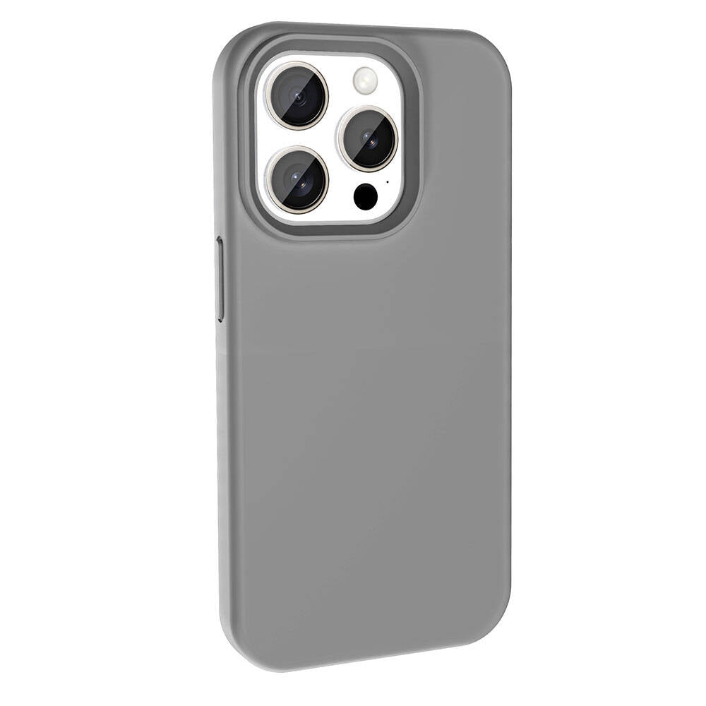 Apple iPhone 15 Pro Kılıf M-safe Şarj Özellikli Sıvı Teknolojili Silinebilir Sert Zore Kivi Kapak Pembe