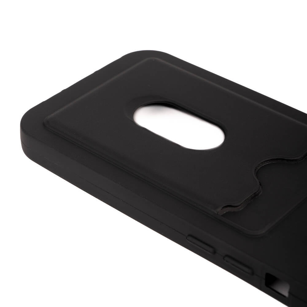 Apple iPhone 15 Pro Kılıf Zore Dora Kartlıklı Silikon Kapak Siyah