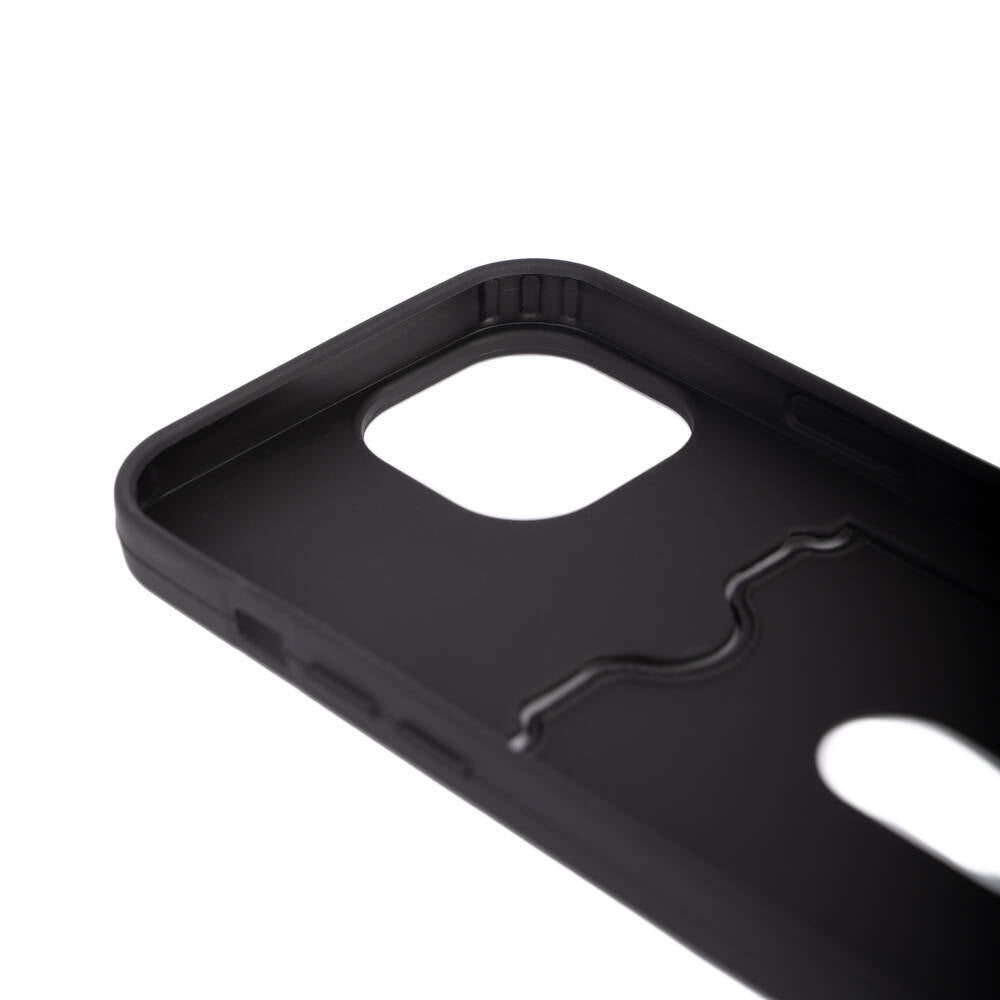 Apple iPhone 15 Pro Kılıf Zore Dora Kartlıklı Silikon Kapak Siyah