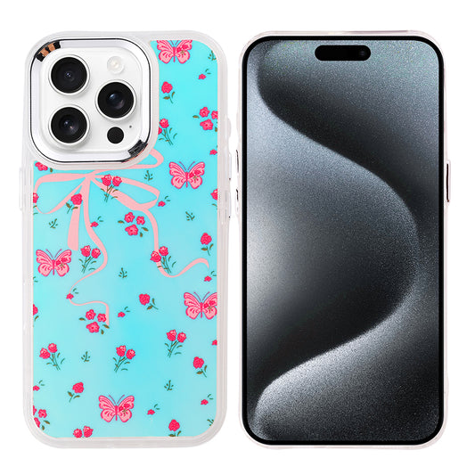 Apple iPhone 15 Pro Max Kılıf Airbag Tasarımlı Zore Hadra Kapak Kelebek