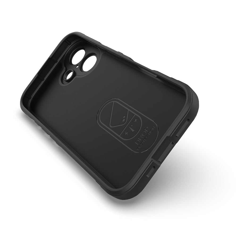 Apple iPhone 16 Kılıf Esnek TPU Oyuklu Arka Yüzey Tasarımlı Zore Etnik Silikon Kapak Siyah