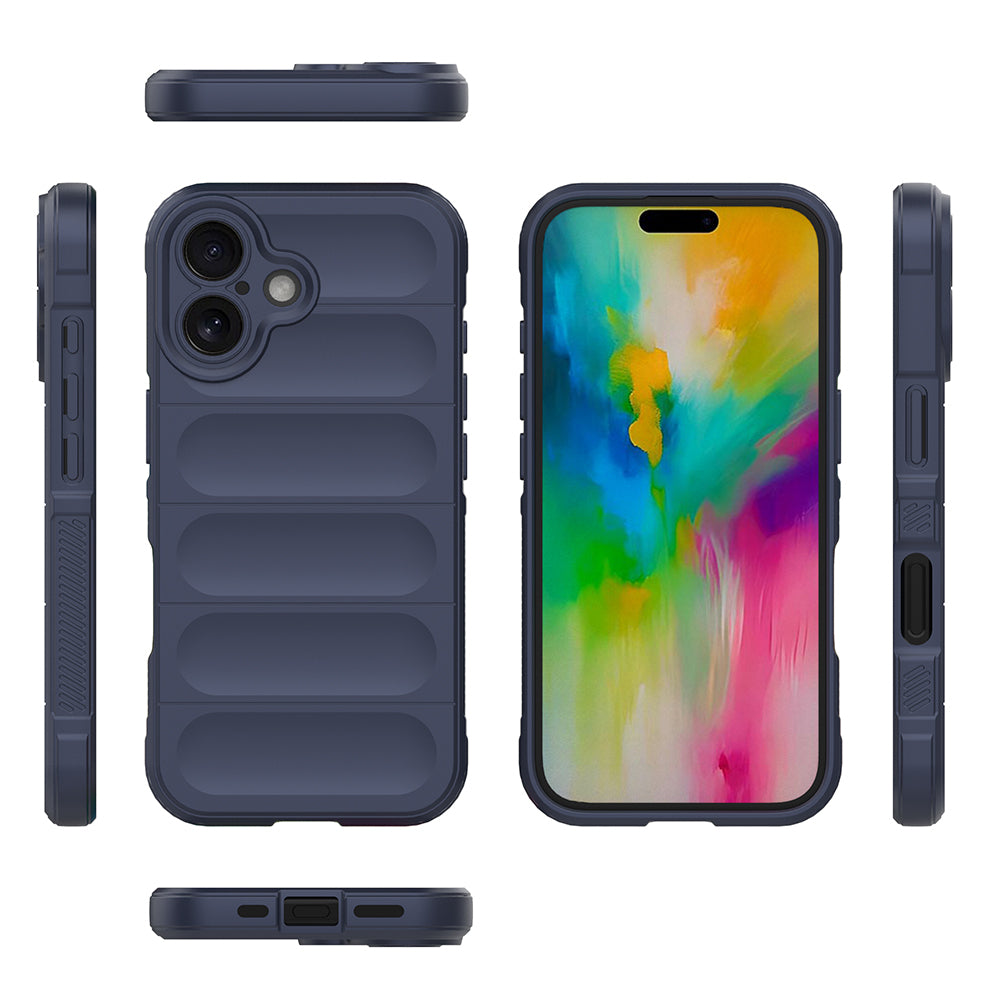 Apple iPhone 16 Kılıf Esnek TPU Oyuklu Arka Yüzey Tasarımlı Zore Etnik Silikon Kapak Siyah