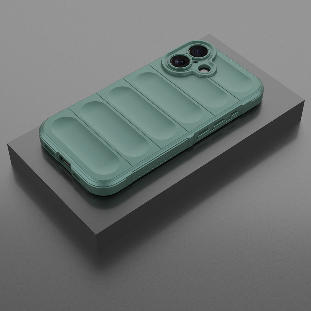 Apple iPhone 16 Kılıf Esnek TPU Oyuklu Arka Yüzey Tasarımlı Zore Etnik Silikon Kapak Siyah