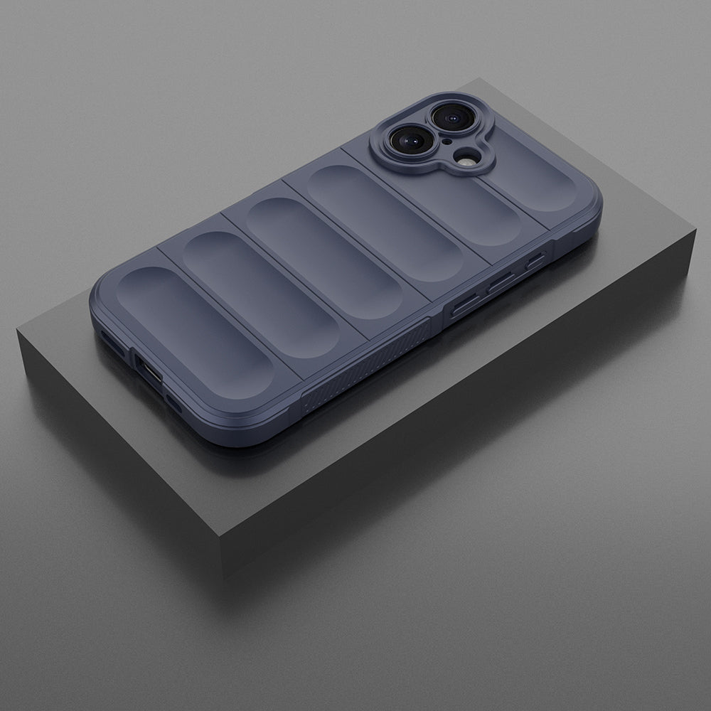 Apple iPhone 16 Kılıf Esnek TPU Oyuklu Arka Yüzey Tasarımlı Zore Etnik Silikon Kapak Siyah