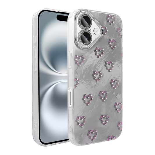 Apple iPhone 16 Kılıf Kamera Korumalı Figürlü Zore Ponti Silikon Kapak Beyaz