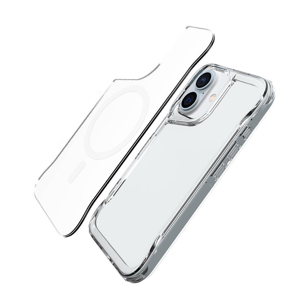 Apple iPhone 16 Kılıf Zore M-safe Şarj Özellikli T-Max M-safe Kapak Şeffaf