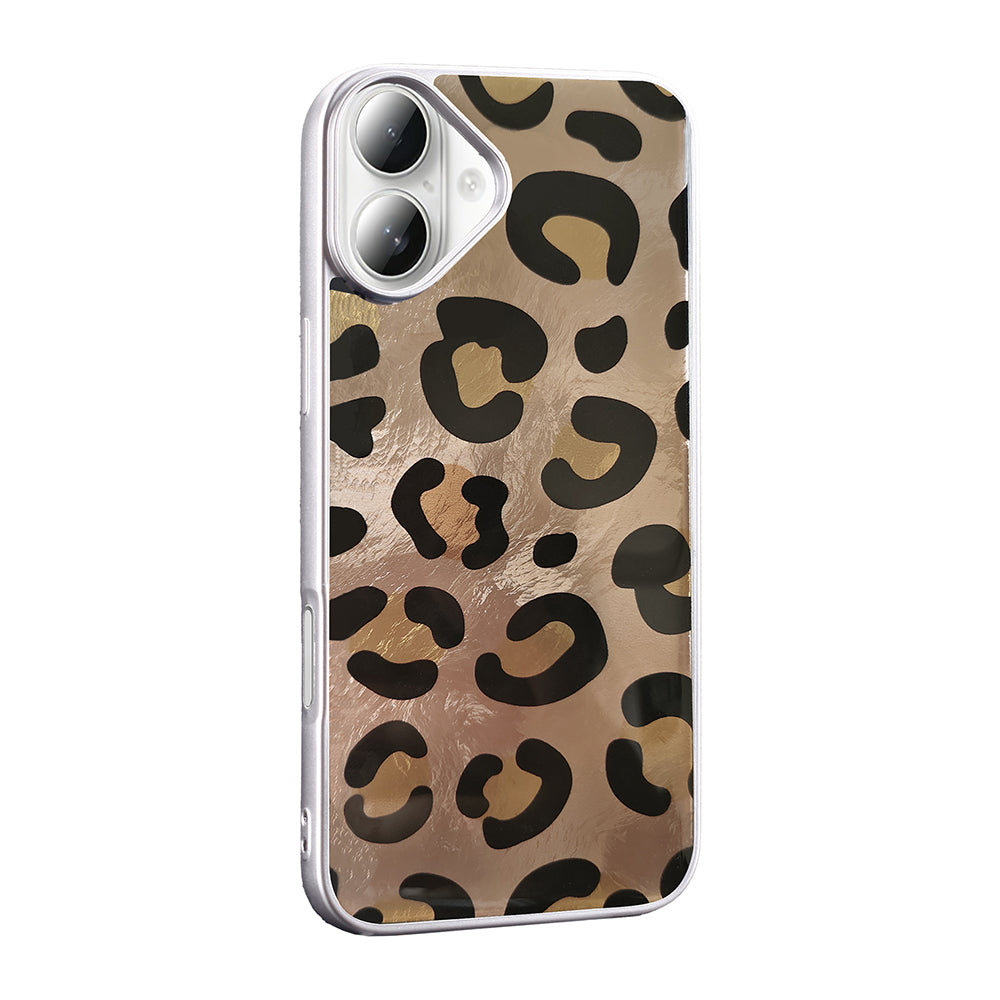 Apple iPhone 16 Plus Kılıf Desenli Zore Mep Kapak Gri Leopar