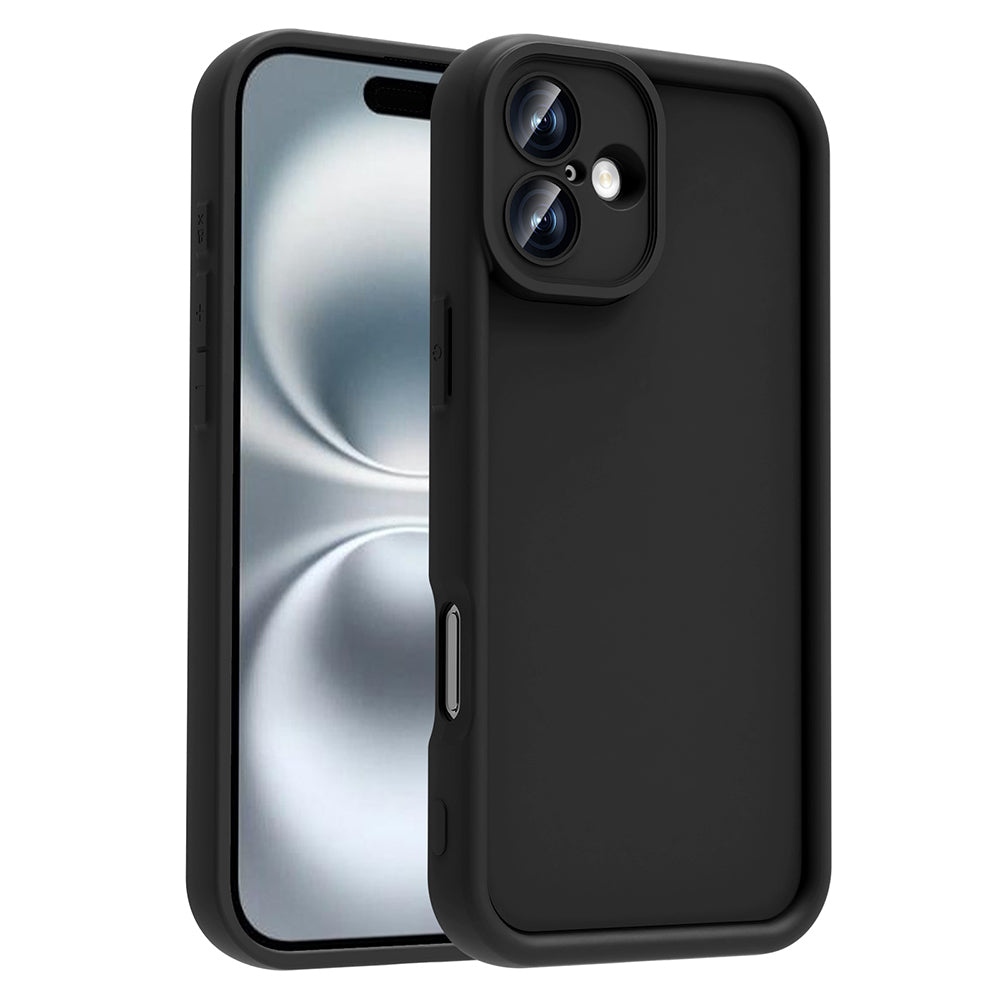 Apple iPhone 16 Plus Kılıf Kamera Korumalı Zore Ananas Kapak Siyah