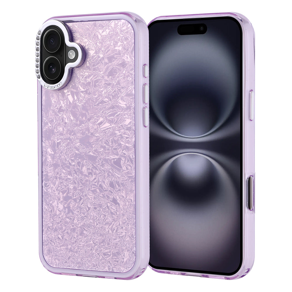 Apple iPhone 16 Plus Kılıf Taşlı Tasarımlı Zore Kapi Kapak Pembe