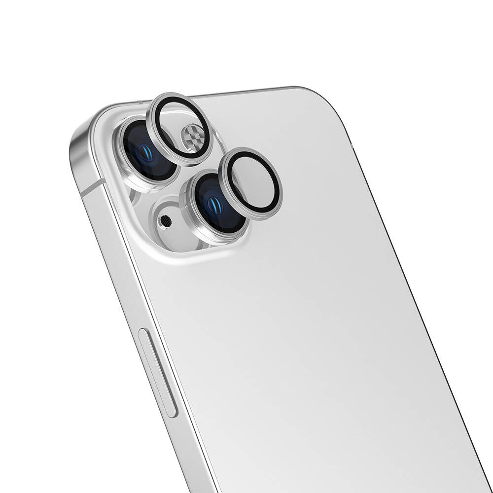 Apple iPhone 16 Plus Zore Safir CL-15 Parmak İzi Bırakmayan Anti-Reflective Kamera Lens Koruyucu Mavi