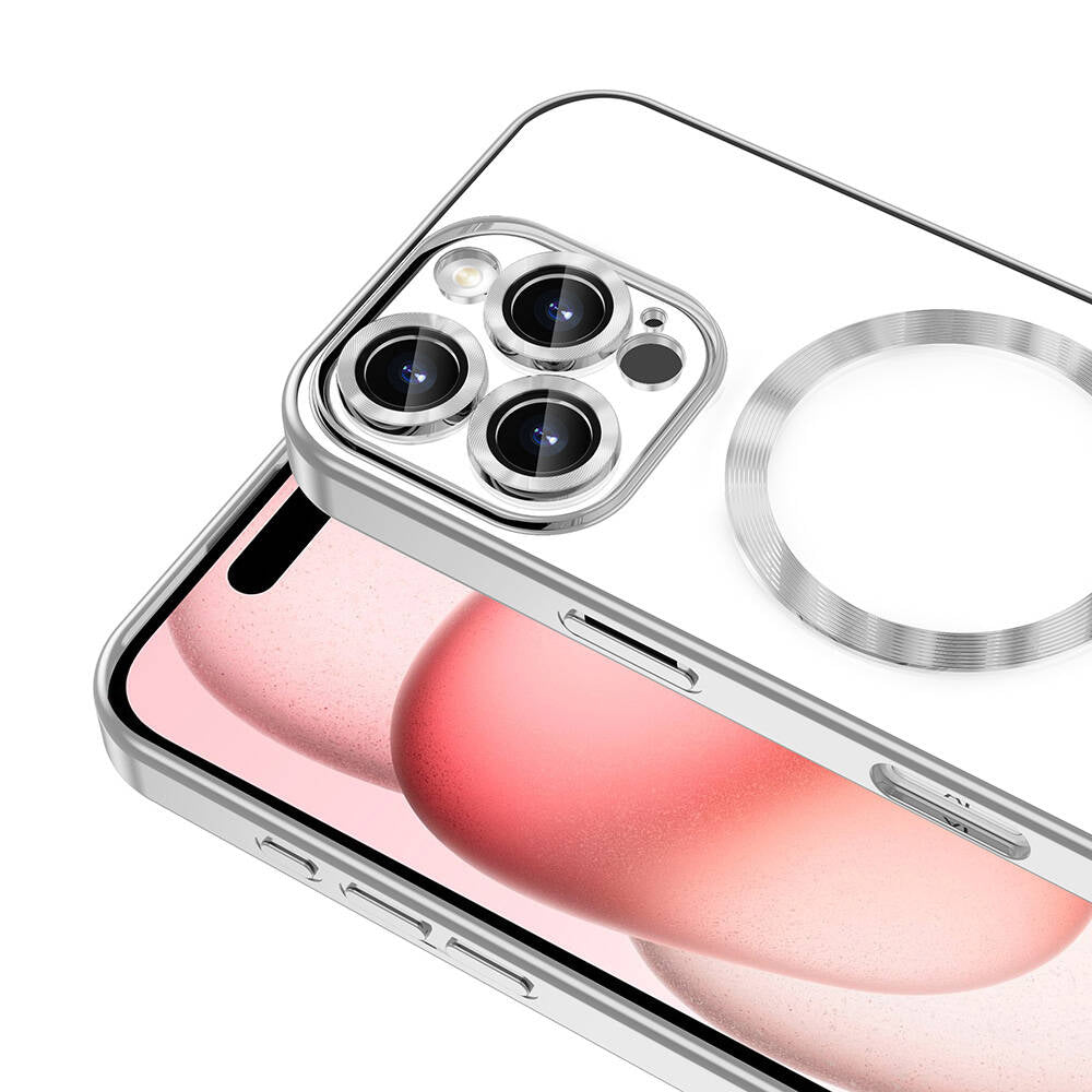 Apple iPhone 16 Pro Kılıf Kamera Korumalı M-safe Wireless Şarj Özellikli Zore Demre Kapak Derin Mor