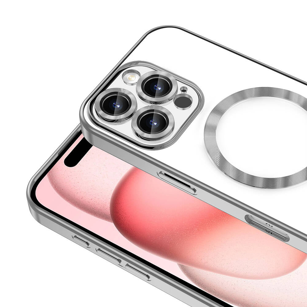 Apple iPhone 16 Pro Kılıf Kamera Korumalı M-safe Wireless Şarj Özellikli Zore Demre Kapak Derin Mor