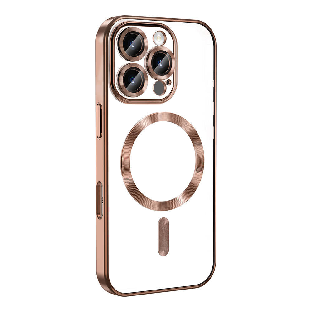 Apple iPhone 16 Pro Kılıf Kamera Korumalı M-safe Wireless Şarj Özellikli Zore Demre Kapak Derin Mor
