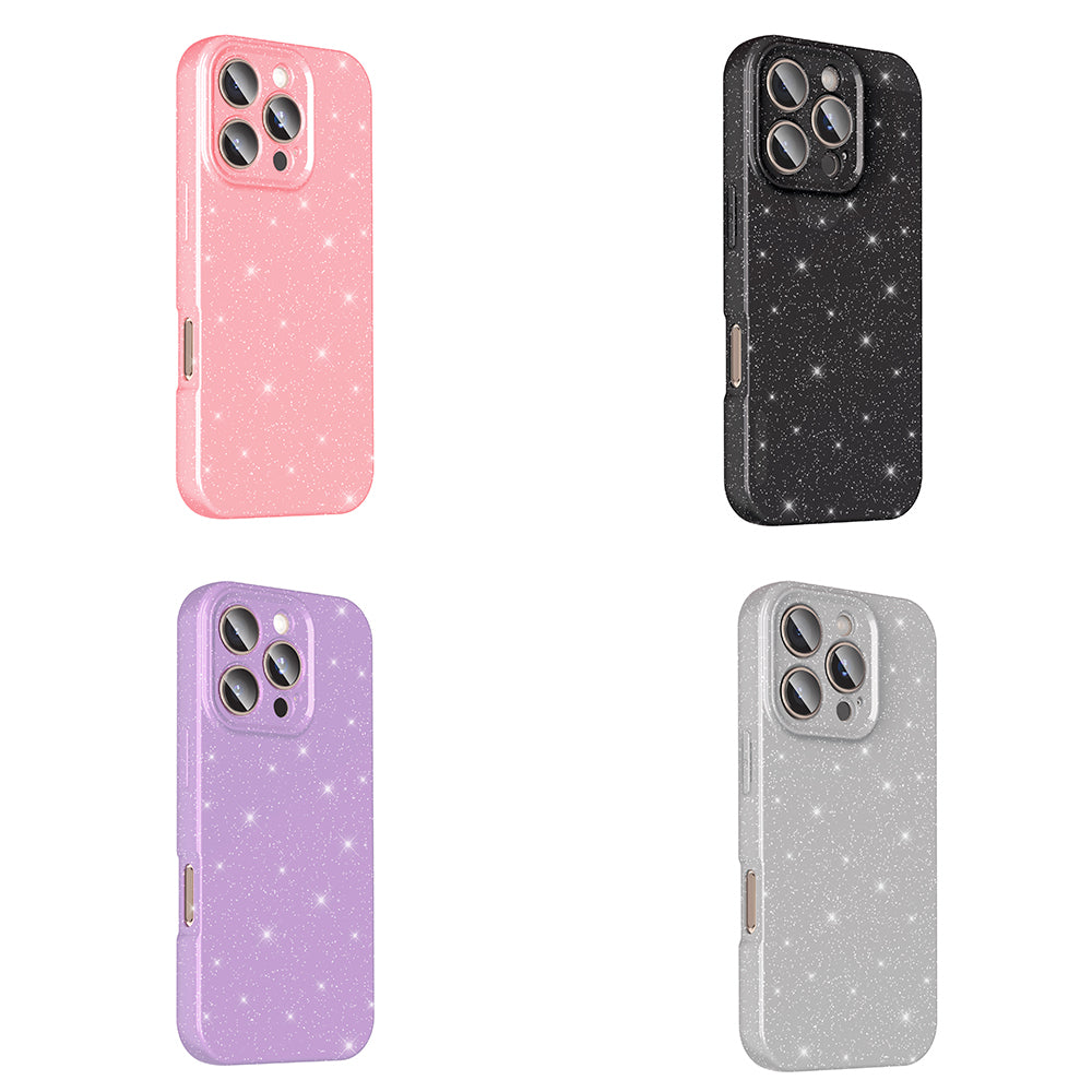 Apple iPhone 16 Pro Kılıf Kamera Korumalı Simli Lüks Zore Koton Kapak Gümüş