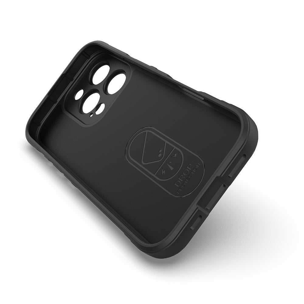 Apple iPhone 16 Pro Max Kılıf Esnek TPU Oyuklu Arka Yüzey Tasarımlı Zore Etnik Silikon Kapak Koyu Yeşil