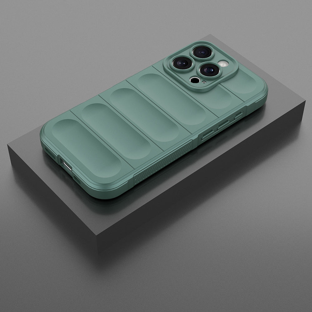Apple iPhone 16 Pro Max Kılıf Esnek TPU Oyuklu Arka Yüzey Tasarımlı Zore Etnik Silikon Kapak Siyah