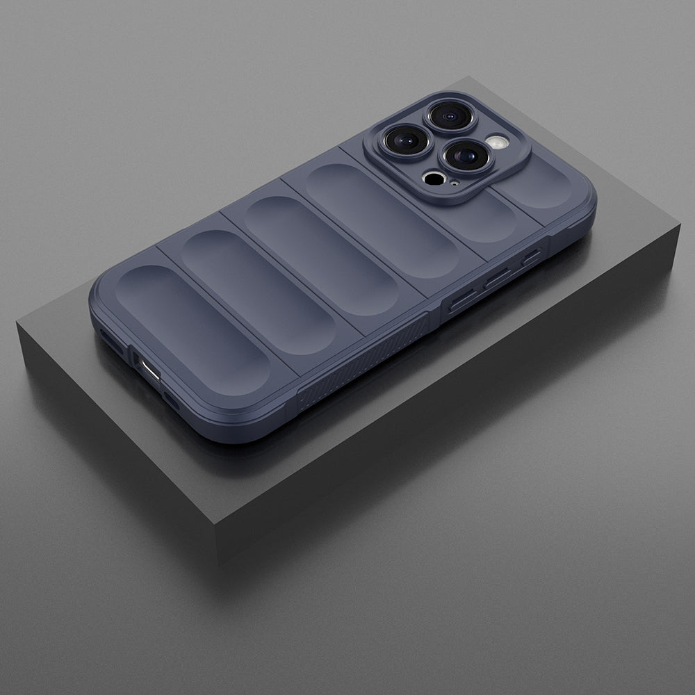 Apple iPhone 16 Pro Max Kılıf Esnek TPU Oyuklu Arka Yüzey Tasarımlı Zore Etnik Silikon Kapak Siyah