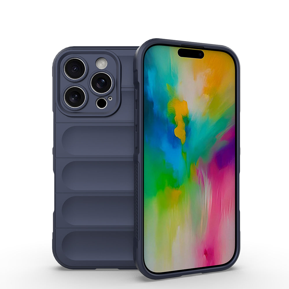 Apple iPhone 16 Pro Max Kılıf Esnek TPU Oyuklu Arka Yüzey Tasarımlı Zore Etnik Silikon Kapak Koyu Yeşil