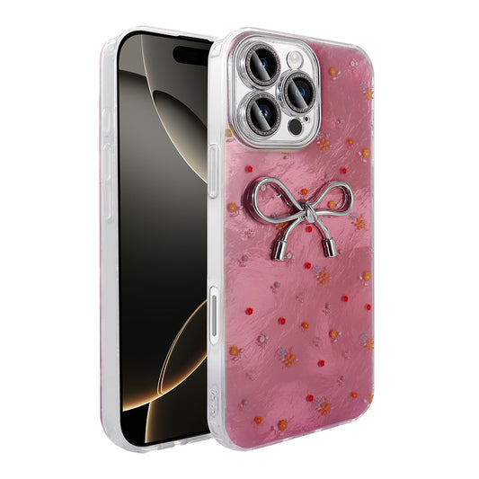 Apple iPhone 16 Pro Max Kılıf Kamera Korumalı Figürlü Zore Ponti Silikon Kapak Açık Pembe