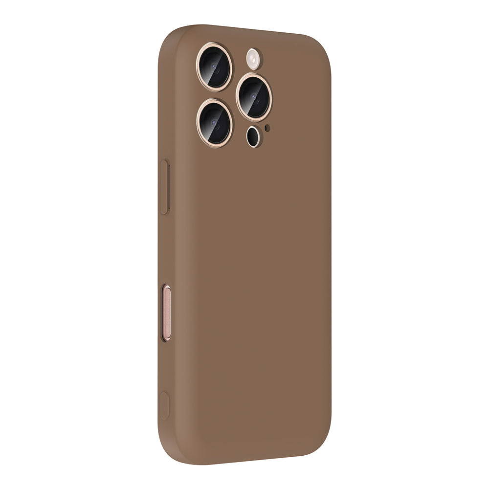 Apple iPhone 16 Pro Max Kılıf Kamera Korumalı Kartlık Hazneli Zore Vitra Kapak Pembe