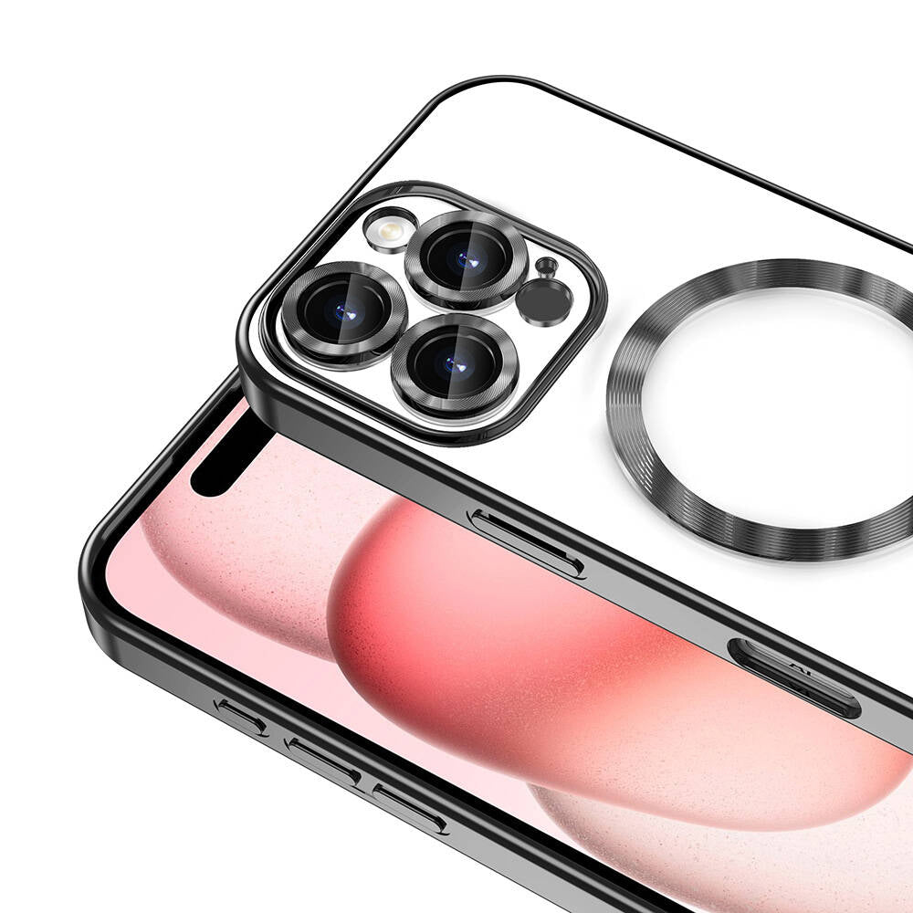 Apple iPhone 16 Pro Max Kılıf Kamera Korumalı M-safe Wireless Şarj Özellikli Zore Demre Kapak Desert Titanyum