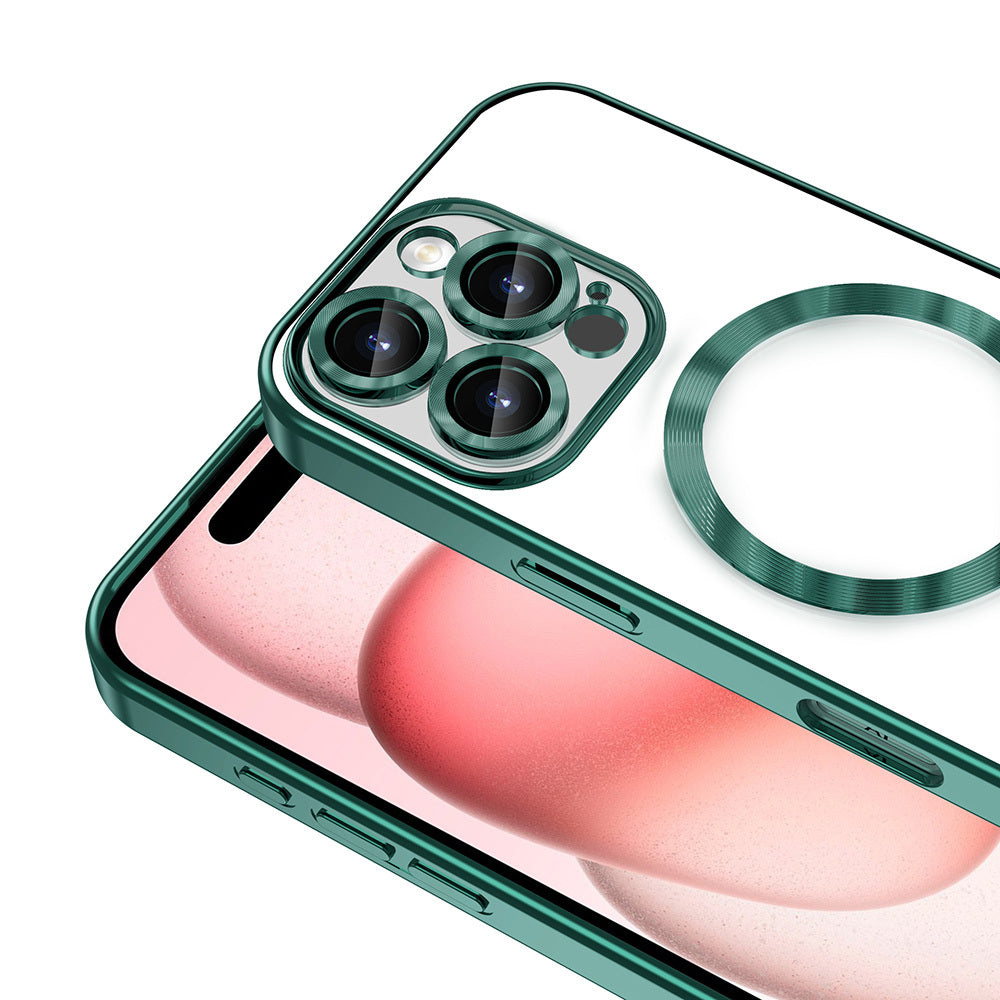 Apple iPhone 16 Pro Max Kılıf Kamera Korumalı M-safe Wireless Şarj Özellikli Zore Demre Kapak Gold