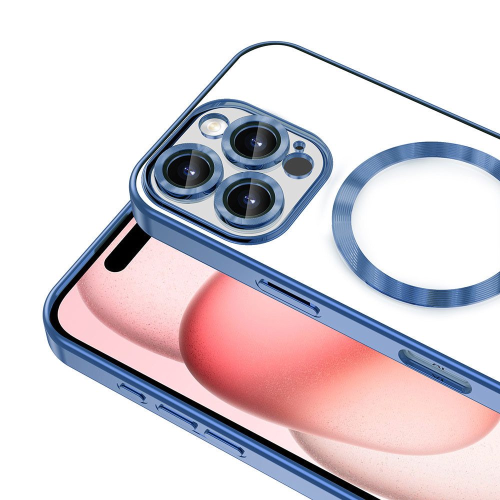 Apple iPhone 16 Pro Max Kılıf Kamera Korumalı M-safe Wireless Şarj Özellikli Zore Demre Kapak Rose Gold