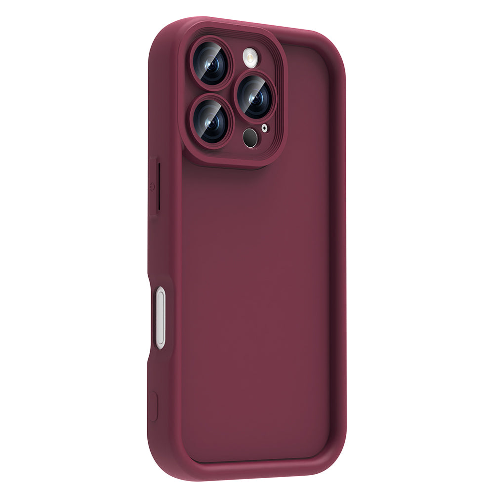 Apple iPhone 16 Pro Max Kılıf Kamera Korumalı Zore Ananas Kapak Mürdüm