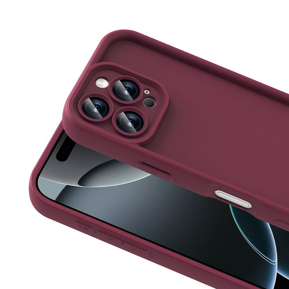 Apple iPhone 16 Pro Max Kılıf Kamera Korumalı Zore Ananas Kapak Mürdüm