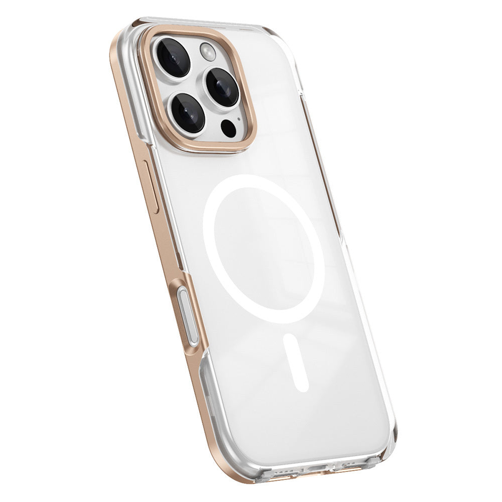Apple iPhone 16 Pro Max Kılıf M-safe Şarj Özellikli Çıkarılabilir Arka Yüzeyli Zore Polar Kapak Siyah