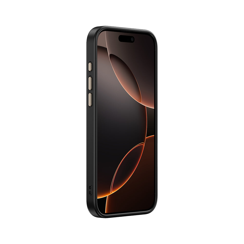 Apple iPhone 16 Pro Max Kılıf M-safe Şarj Özellikli Karbon Fiber Görünümlü Zore Antina Kapak Gri