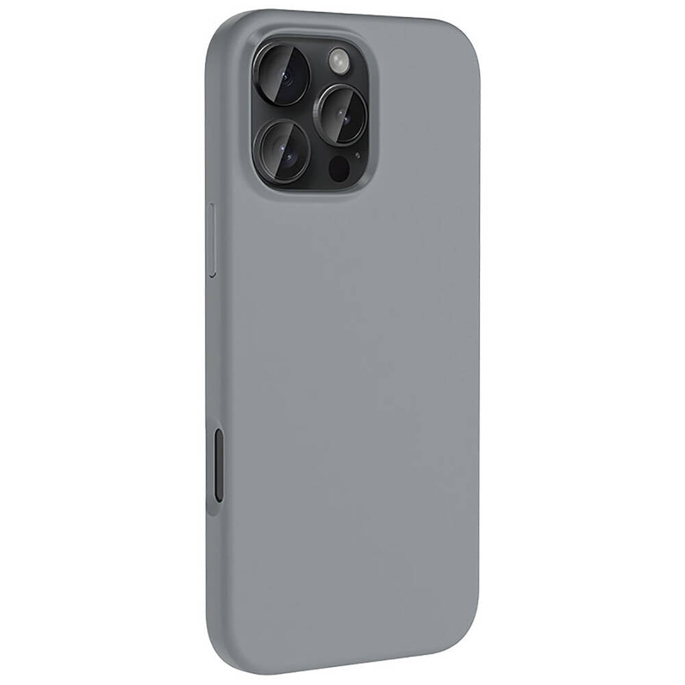 Apple iPhone 16 Pro Max Kılıf M-safe Şarj Özellikli Sıvı Teknolojili Silinebilir Sert Zore Kivi Kapak Lacivert