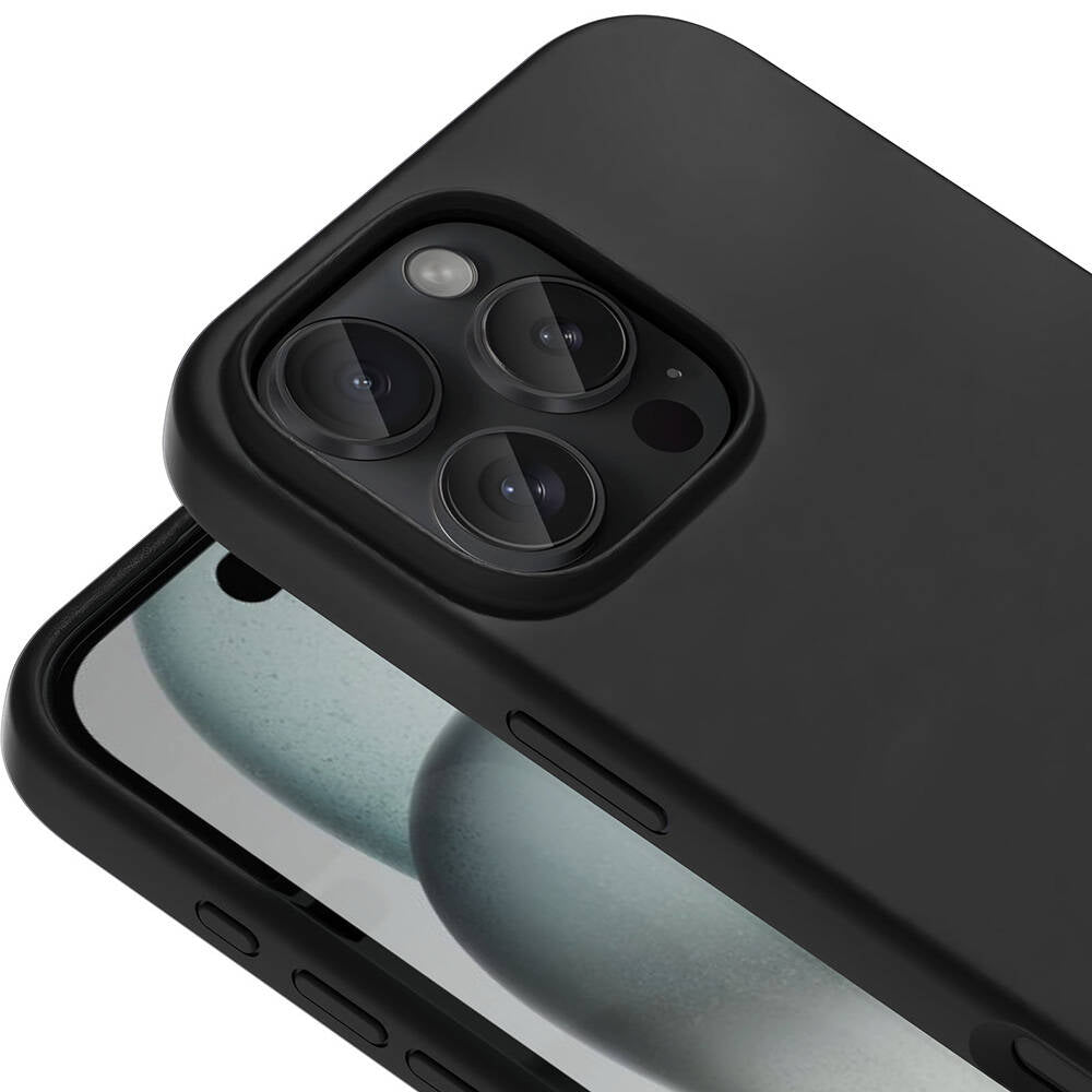 Apple iPhone 16 Pro Max Kılıf M-safe Şarj Özellikli Sıvı Teknolojili Silinebilir Sert Zore Kivi Kapak Natürel Titanyum