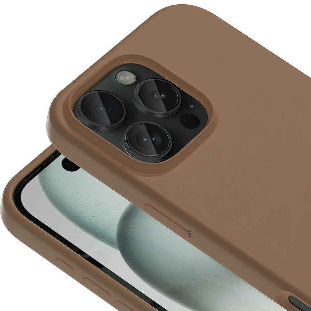 Apple iPhone 16 Pro Max Kılıf M-safe Şarj Özellikli Sıvı Teknolojili Silinebilir Sert Zore Kivi Kapak Siyah
