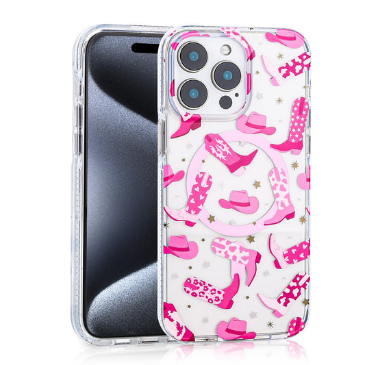 Apple iPhone 16 Pro Max Kılıf M-safe Şarj Özellikli Zore Stilo Kapak Pembe