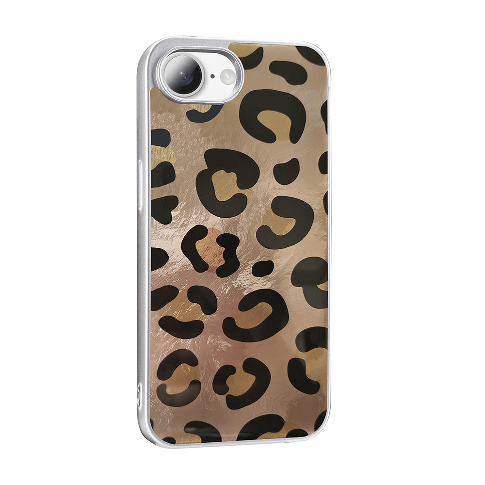 Apple iPhone 16E Kılıf Desenli Zore Mep Kapak Gold Leopar