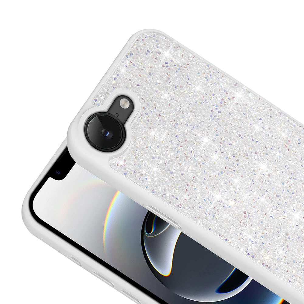 Apple iPhone 16E Kılıf Parlak Taşlı Tasarım Zore Pırlanta Kapak Siyah