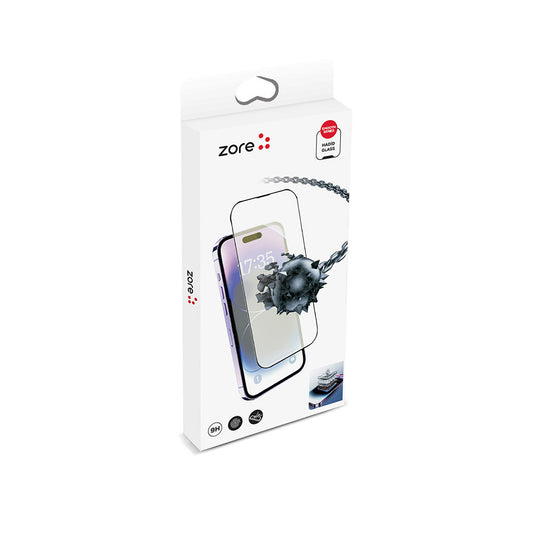 Apple iPhone 16E Zore Hizalama Aparatlı Hadid Glass Cam Ekran Koruyucu Siyah