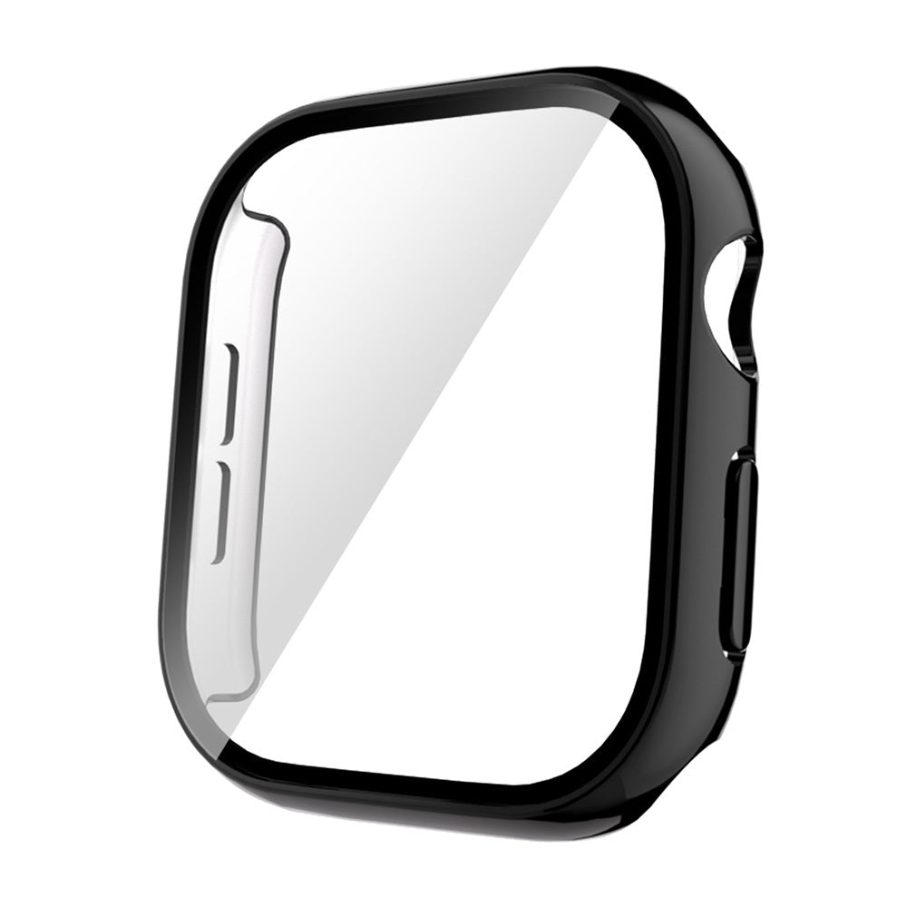 Apple Watch 10 42mm Sert PC Kasa Electroplatink Çerçeveli Ekran Koruyucu Zore Watch Gard 36 Şeffaf