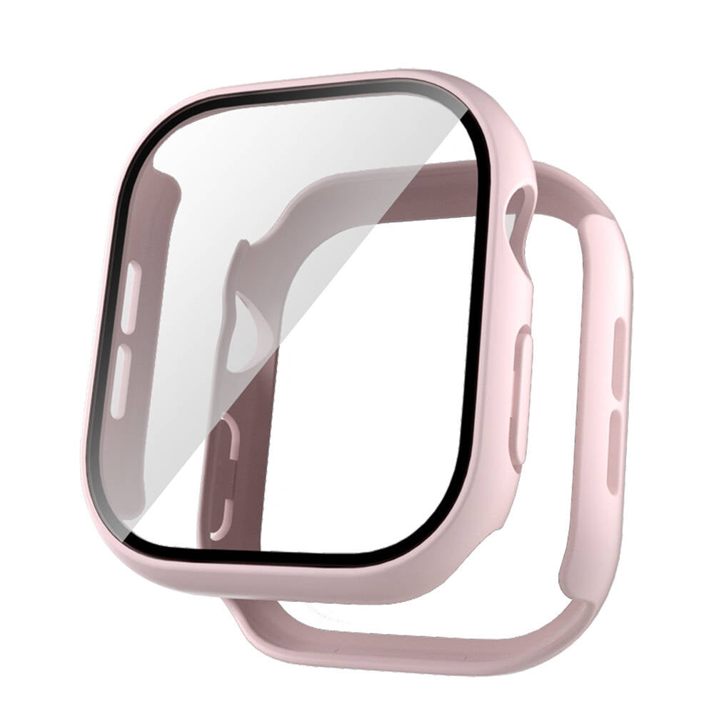 Apple Watch 10 42mm Sert PC Kasa ve Ekran Koruyucu Zore Watch Gard 35 Koyu Siyah