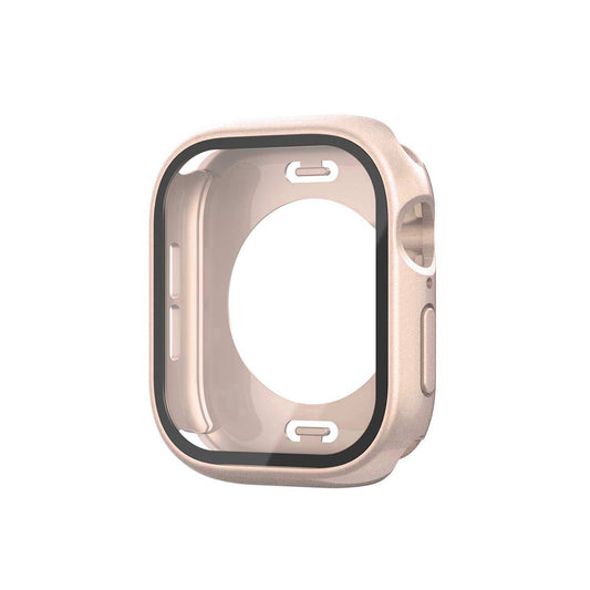 Apple Watch 10 46mm 360 Derece Korumalı Kasa ve Ekran Koruyucu Zore Watch Gard 12 Rose Gold