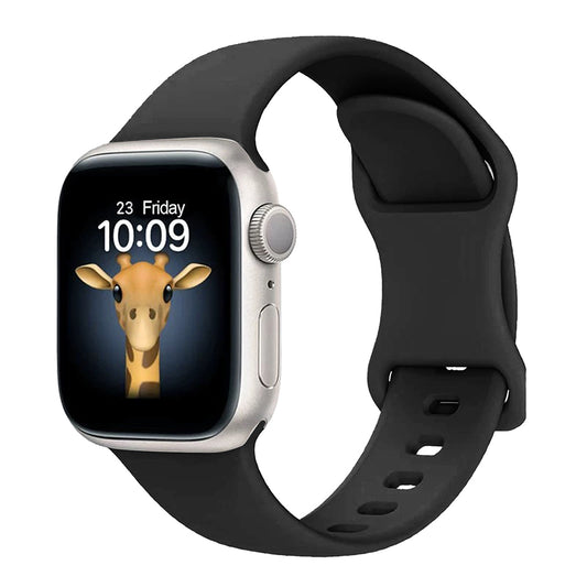 Apple Watch 38mm Zore KRD-131 Silikon Kordon Strap Kayış Siyah